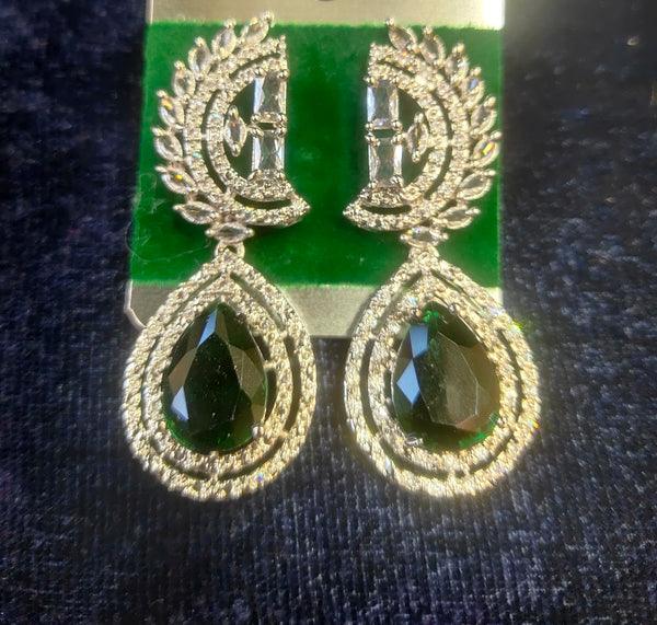 Green AD Stone Earring