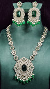 Long Stone Necklace with Earrings