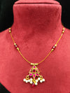 Delicate Necklace Invisible necklace with stone and moti Pearl