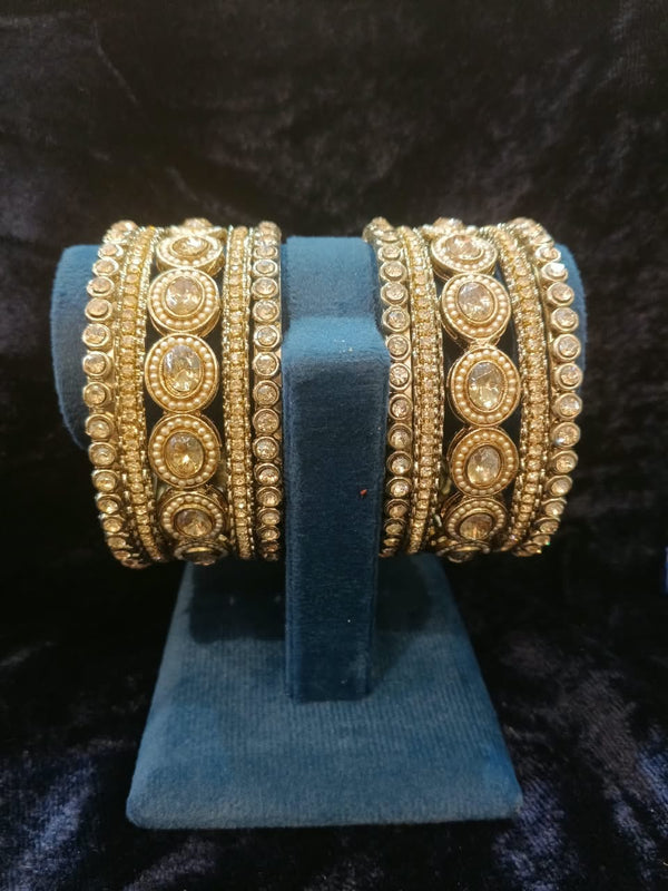 Kundan Bangles 2.8 size