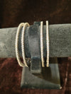 Stone 4 pic Bangles Size 2.2 Silver polish