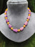 Colour and golden beads mala