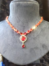 Red AD Stone Necklace