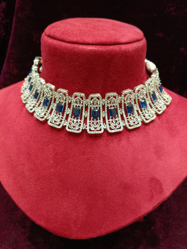 AD Stone Choker Necklace