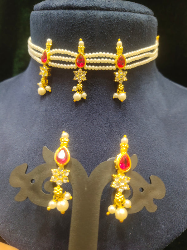 Moti Pearl Traditional Choker Necklace