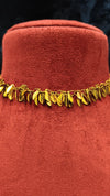 Delicate gold plated necklace choker