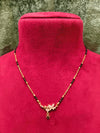 Short Length New Design Stone Mangalsutra Artificial Imitation Mangalsutra With Black Breads