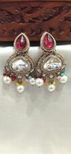 Kundan Earring, hangging perl...