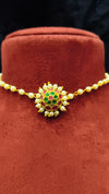 Delicate Necklace Choker With Multi Colour Stone