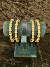 Pearl Moti white stone Bangles size 2.2