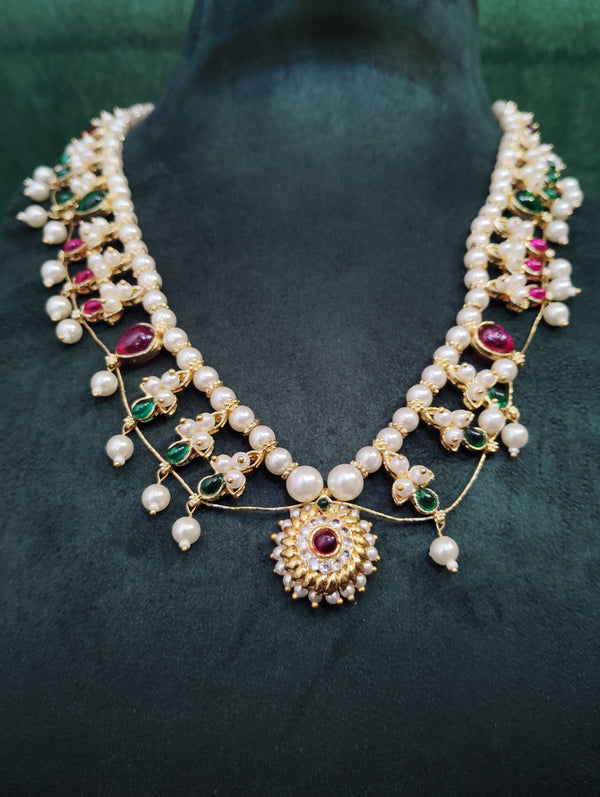 Moti Pearl Traditional Long Necklace