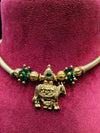 Traditional Short Necklace Kanthi with Cow Calf Pendant