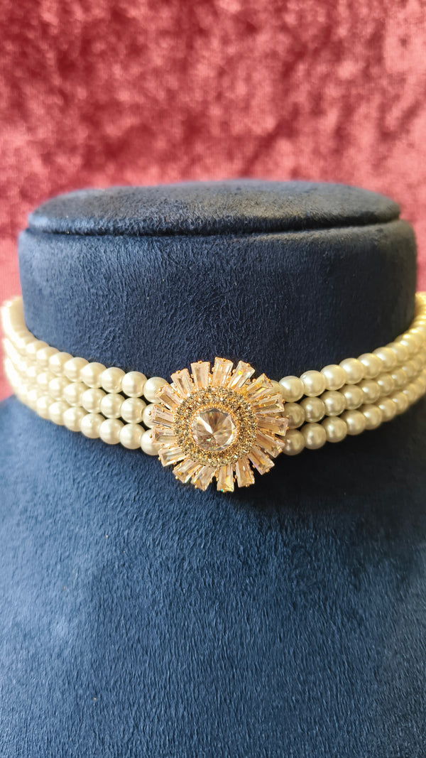 Moti Pearl Choker Necklace