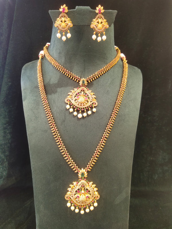 AD Stone Combo Necklace