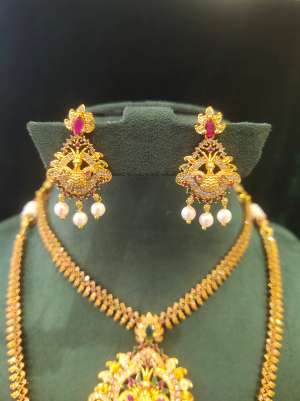 AD Stone Combo Necklace