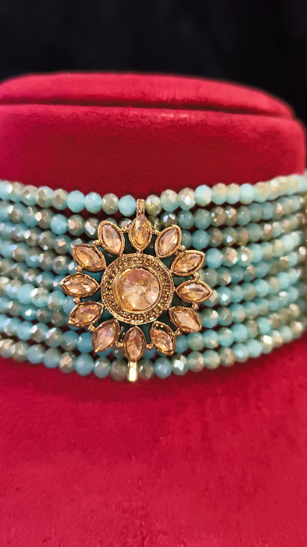 Necklace Choker with Colour beads