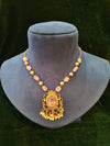 Pink and motibeads mala with pendant
