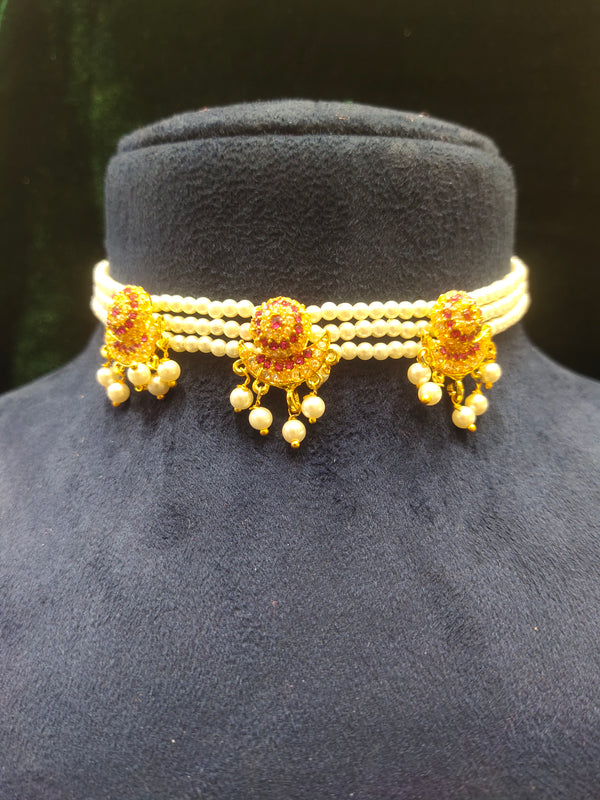 Moti Pearl traditional choker Necklace