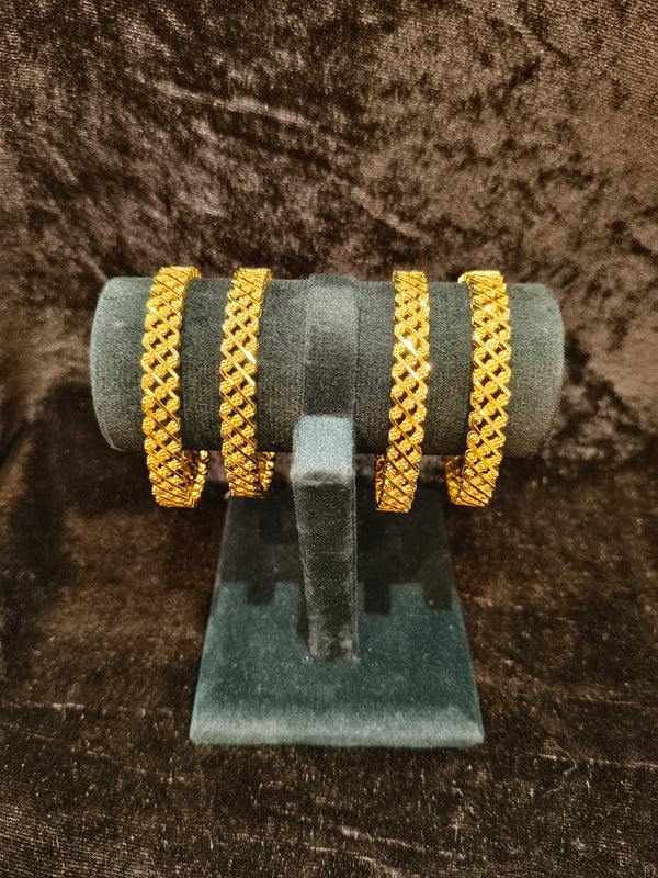 Gold plated 2.2 size 4 pic bangles