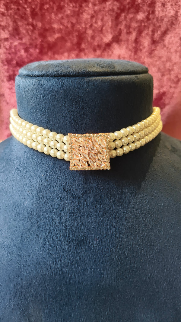 Moti Pearl Necklace Choker