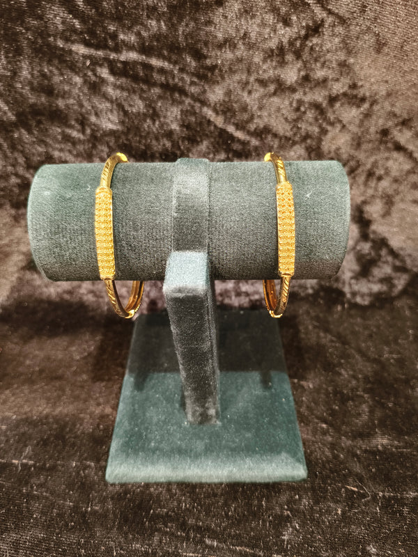 Gold Bangles 2.2 Size 2pic
