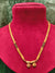 Short Gold Plated Black Beads Mangalsutra With Pendant