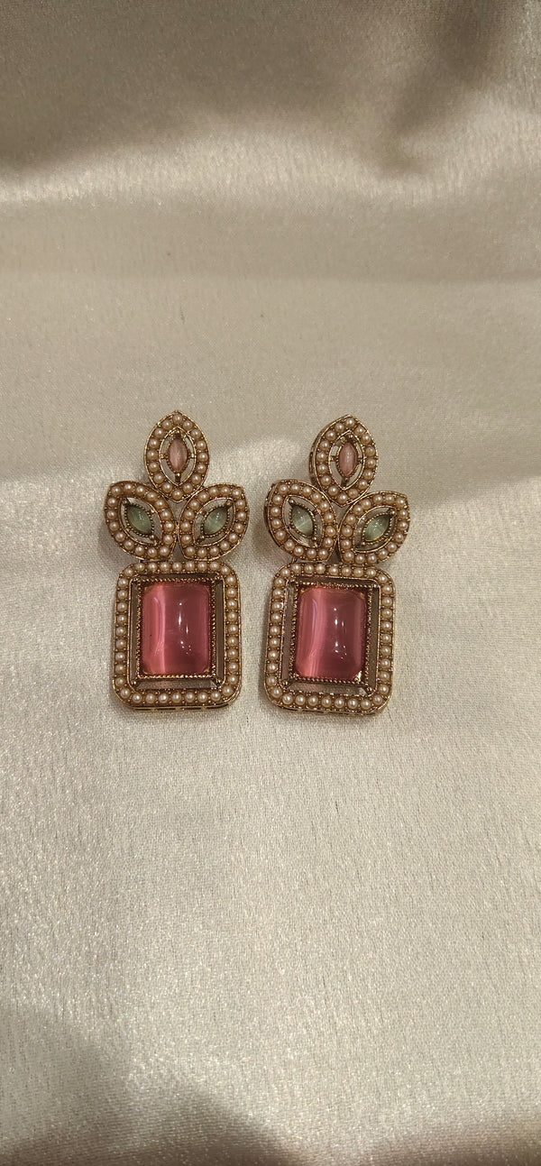 Kundan Moti Pearl Earring