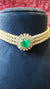 Chokar Necklace With Moti Pearl And Green Stone