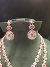 AD Stone Layer Long Necklace