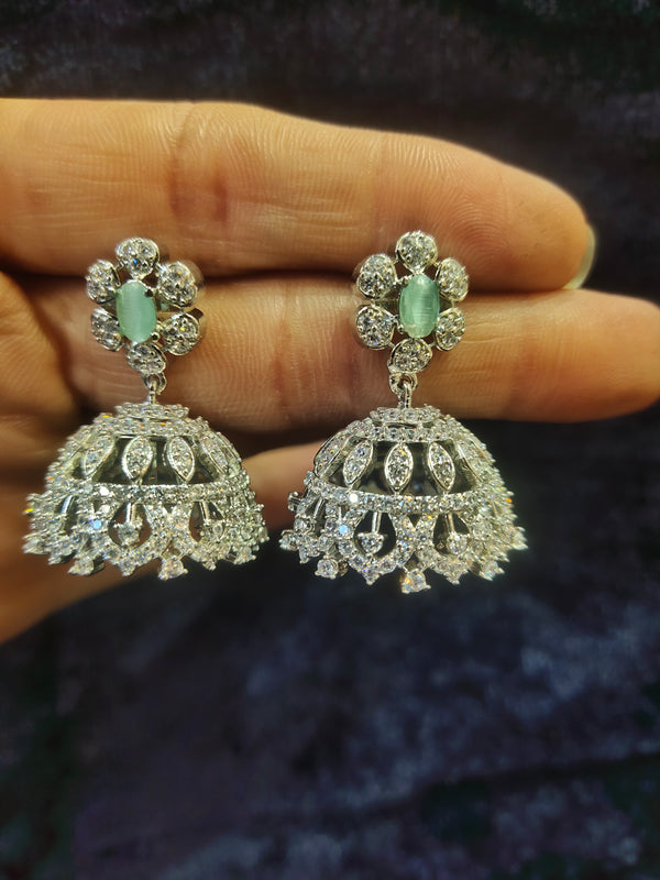 AD Stone Jhumka Earring