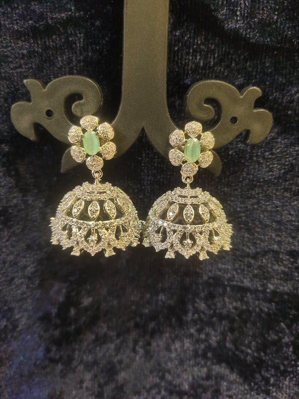 AD Stone Jhumka Earring
