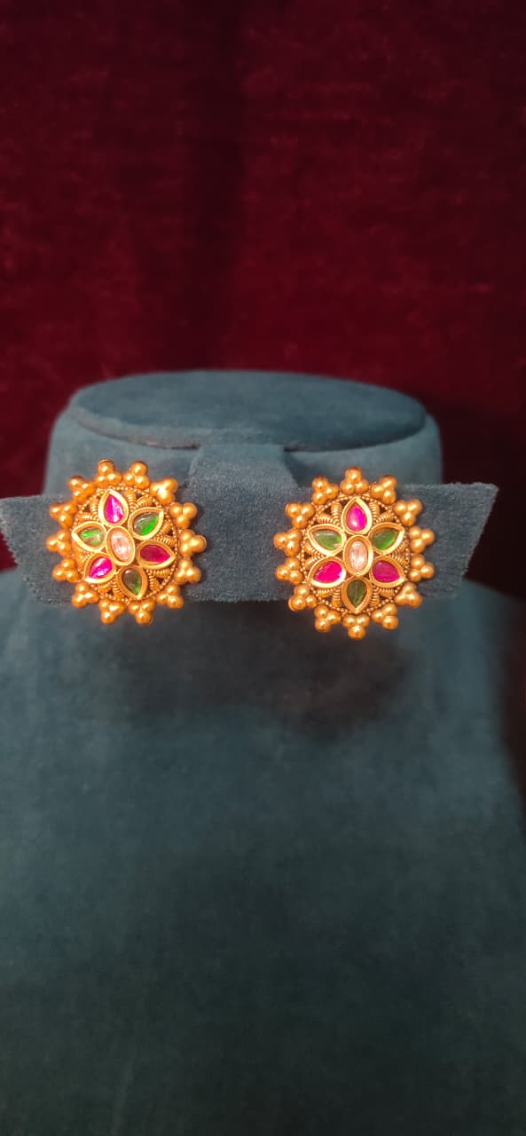 Earring Kundan Studs