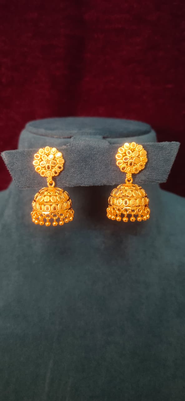 plain jhumka earrings