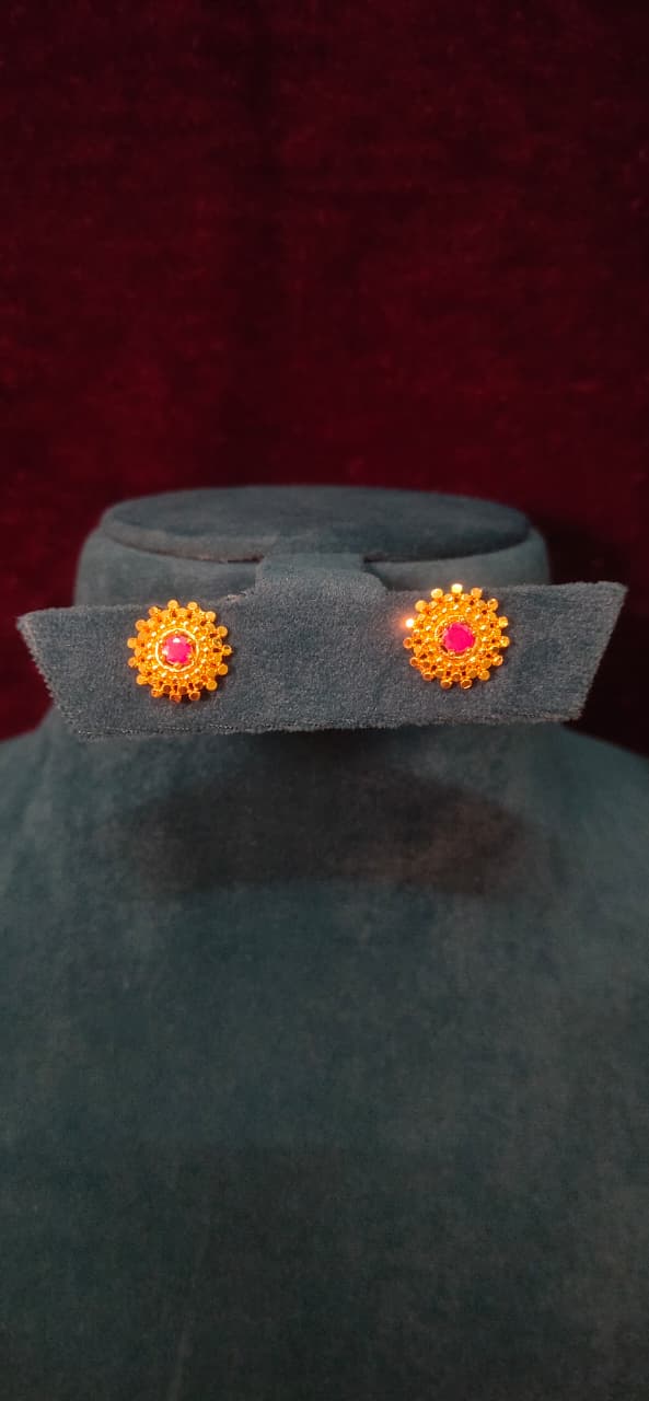Stud Earrings With Stone
