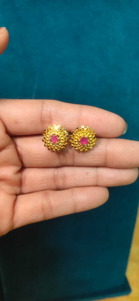 Stud Earrings With Stone