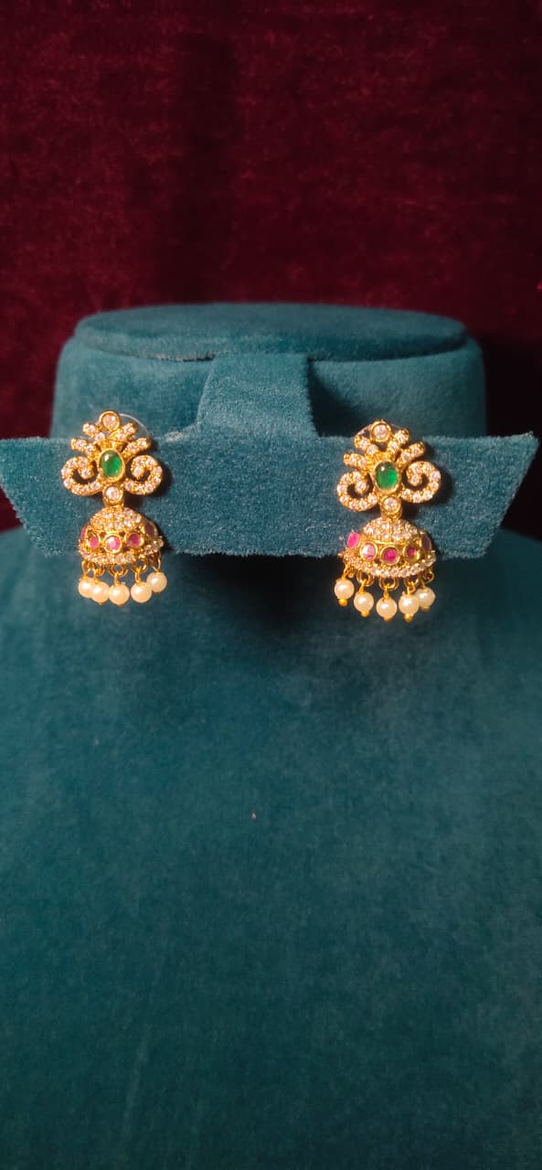 Jhumka With Stone Earring