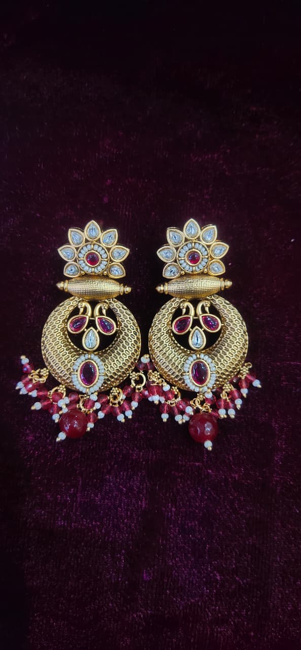Chand Bali With Kundan