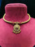 Beautiful Traditional Kanthi Short Necklace with maroon and Pink stone and beads