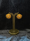 Traditional Short Necklace Choker With Golden Beads And Mot