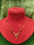 Short Gold Plated Black Beads Delicate Mangalsutra With stone Pendant