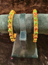 Gold polish Rajwadi Style 2 pic Bangles Size 2.4