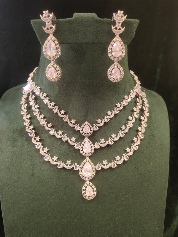 Layer AD stone Necklace....Rani Har