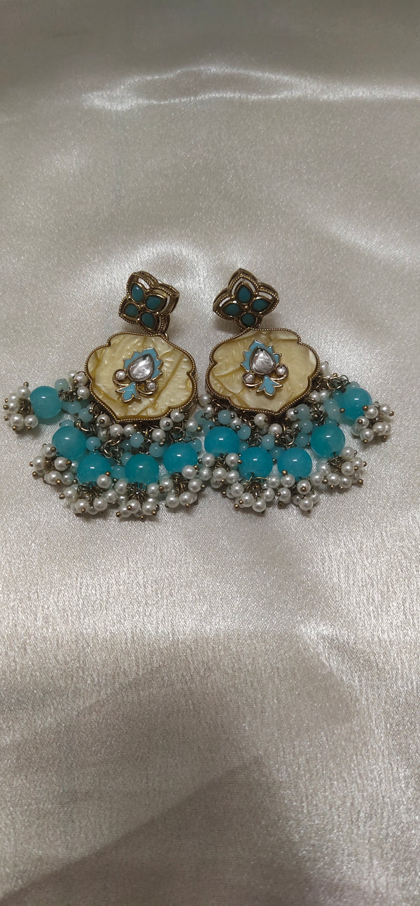 Kundan pearl Moti earring