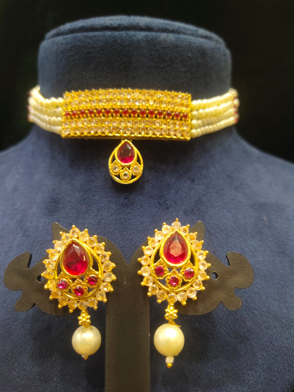 Moti Pearl traditional choker Necklace