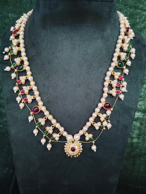 Moti Pearl Traditional Long Necklace