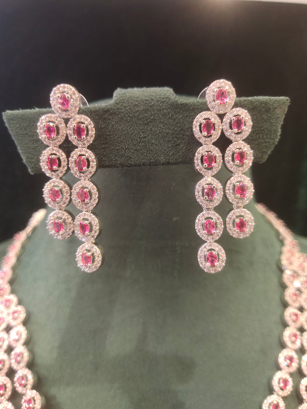 Layer AD Stone Necklace long
