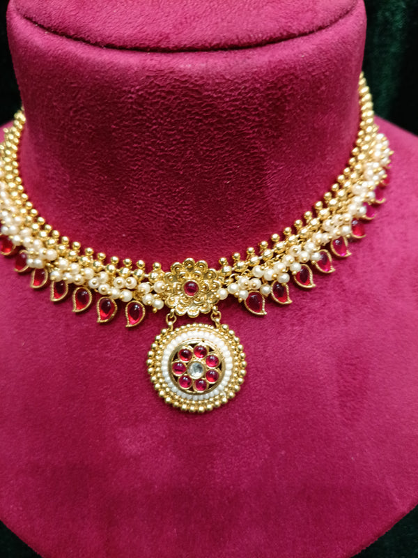Kundan Rajvadi Necklace