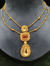 Chain pendant with stone layer necklace