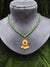 Green colour beads with pendant