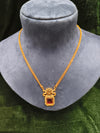 Chain pendant with stone necklace